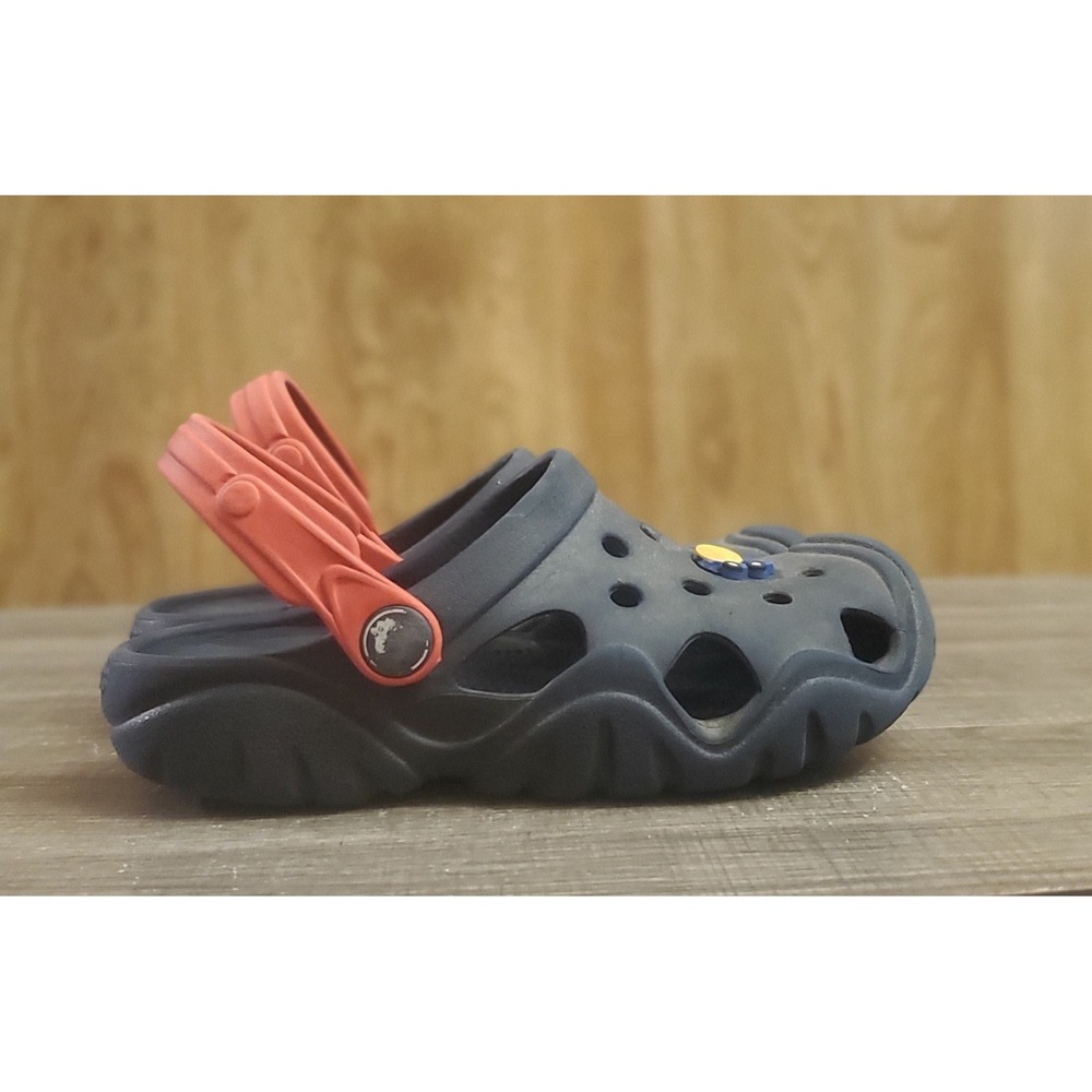 Crocs Swiftwater Clogs‎ Youth Size 13 Navy Red